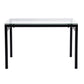 Modern Rectangular Glass Dining Table with Metal Frame Anda
