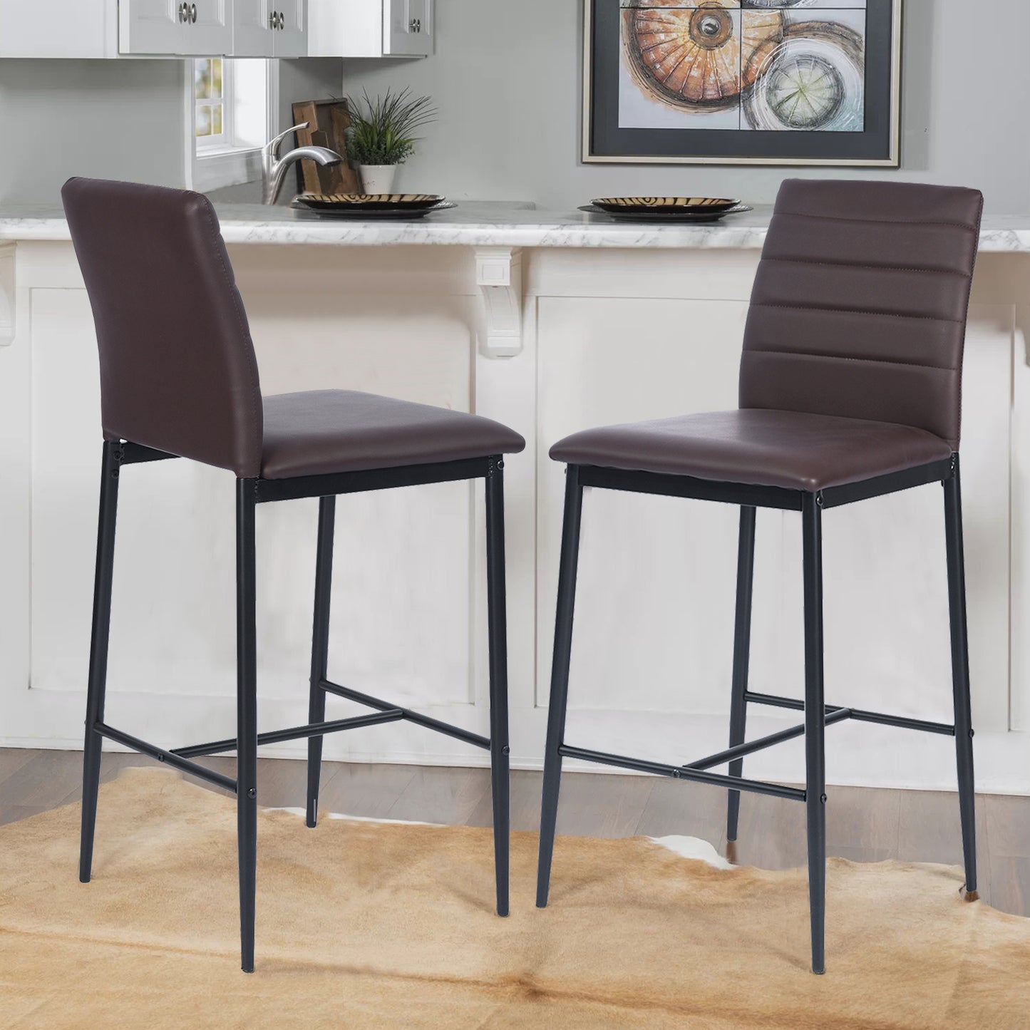 Barstools PVC Upholstered Bar Stools Ann