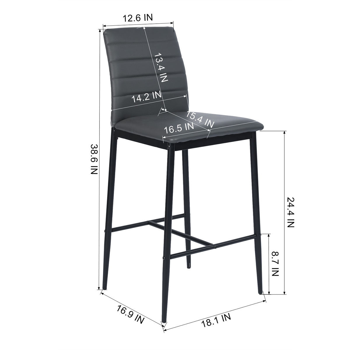 Barstools PVC Upholstered Bar Stools Ann