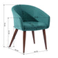 Accent Chair Fabric Upholstered Wooden Legs Side Chair Dining Chair Aokelan