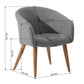 Accent Chair Fabric Upholstered Wooden Legs Side Chair Dining Chair Aokelan