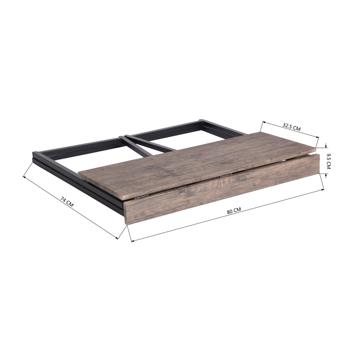 Folding Desk Writing Computer Desk Space Saving Ascoli