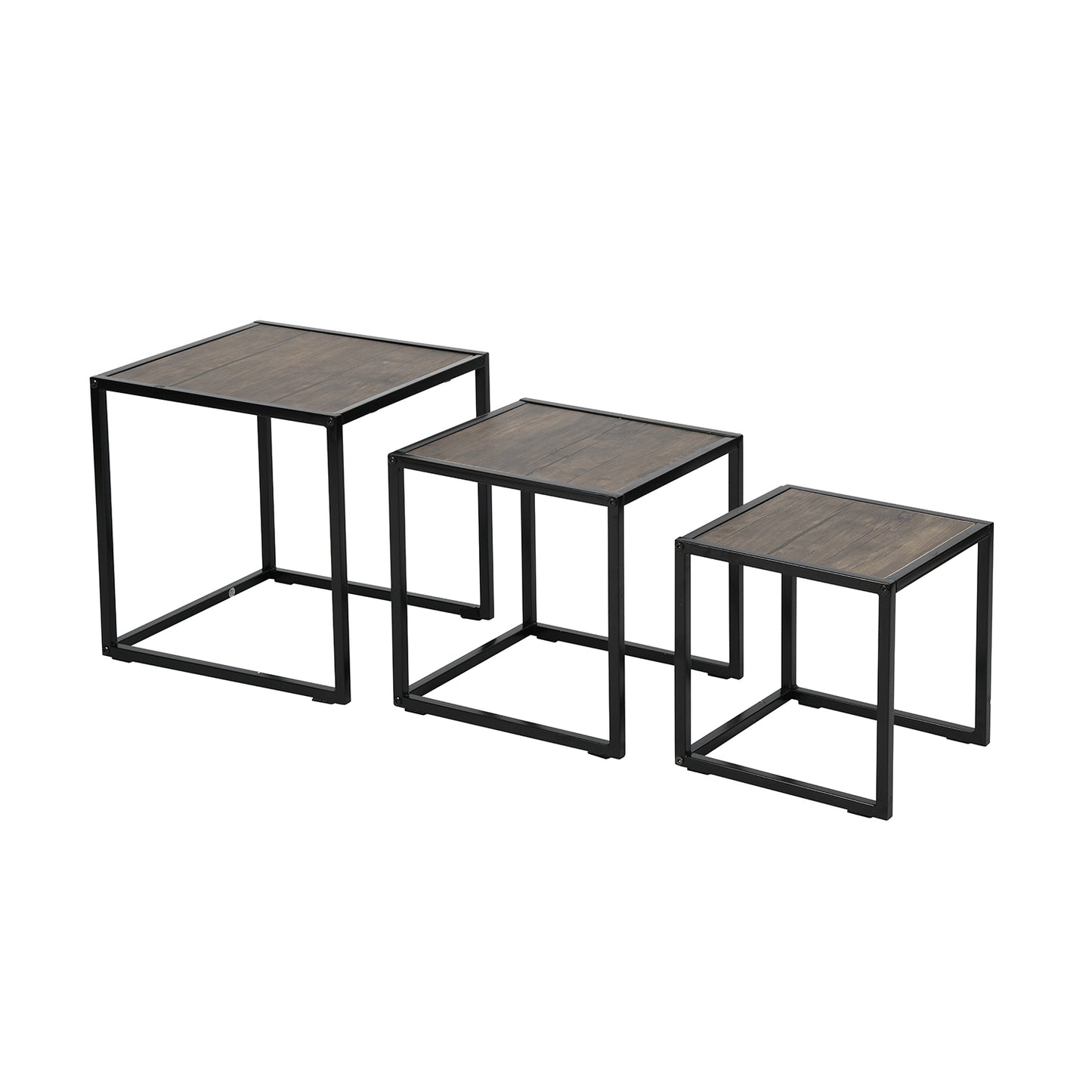 Set of 3 Coffee Table Nesting Side Table Minimalism Avalong