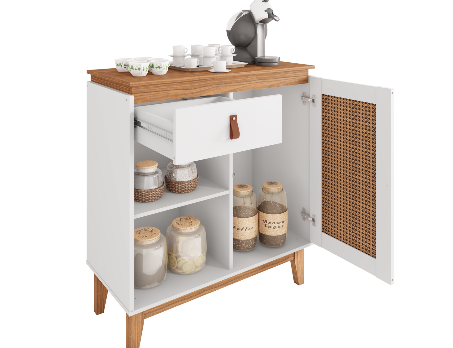 Sidetable Coffee Rubi White/Noce