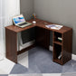 L-Shaped Desk Home Office Corner Table with 2 Shelves Babette