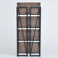 Folding Bookcase 4 Shelves Bookshelf Storage Organizer Backer