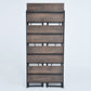 Folding Bookcase 4 Shelves Bookshelf Storage Organizer Backer