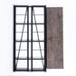 Folding Bookcase 4 Shelves Bookshelf Storage Organizer Backer