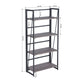 Folding Bookcase 4 Shelves Bookshelf Storage Organizer Backer