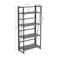 Folding Bookcase 4 Shelves Bookshelf Storage Organizer Backer