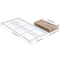 Folding Bookcase 4 Shelves Bookshelf Storage Organizer Backer