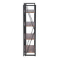 Folding Bookcase 4 Shelves Bookshelf Storage Organizer Backer