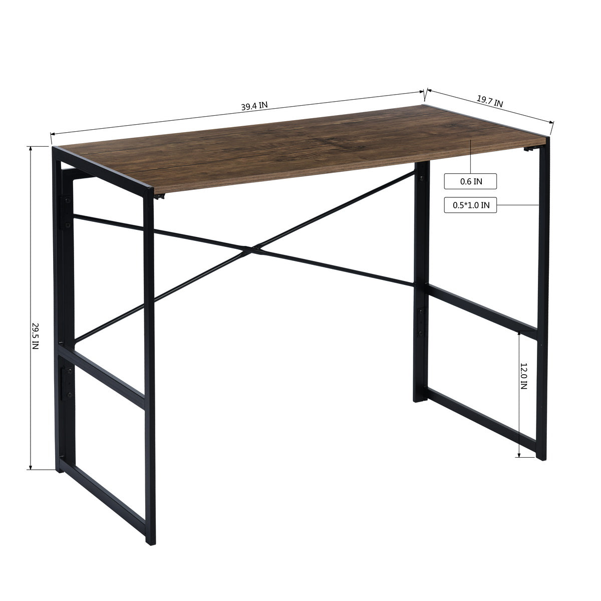Folding Desk Writing Computer Desk Space Saving Barder