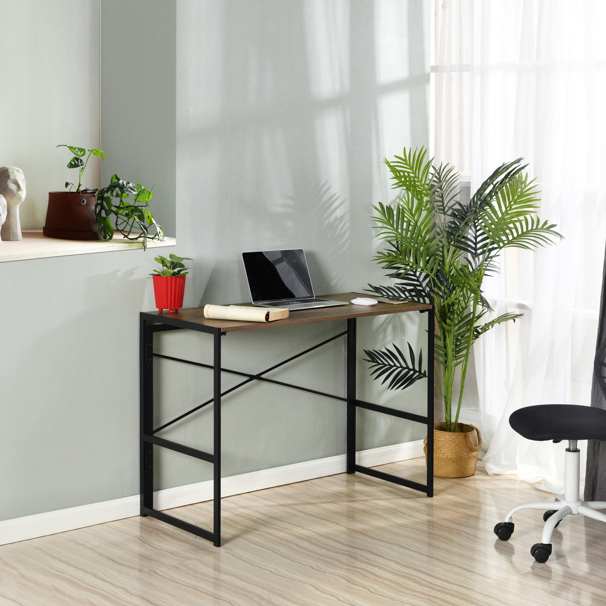 Folding Desk Writing Computer Desk Space Saving Barder