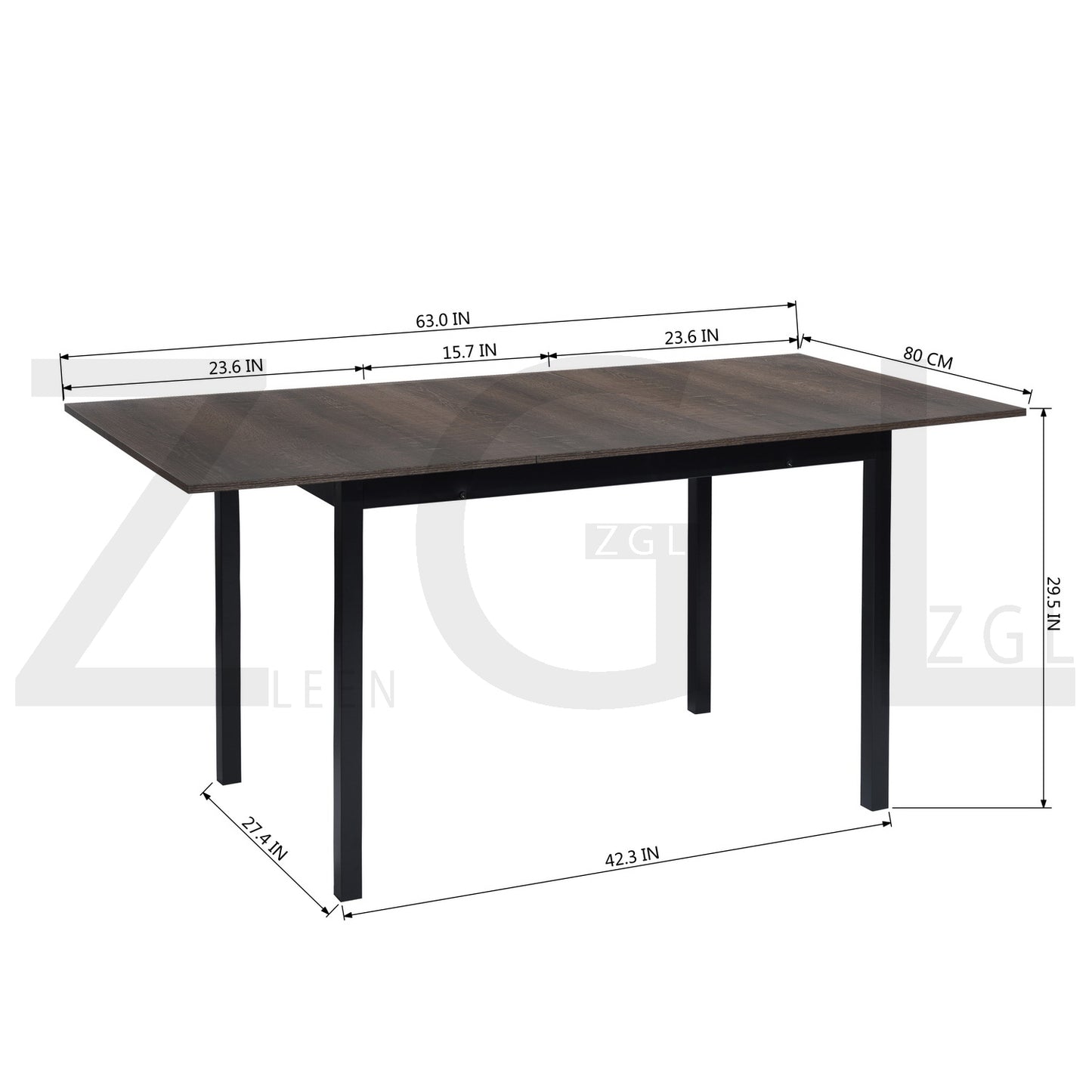 Extendable Dining Table Rectangular  Bari