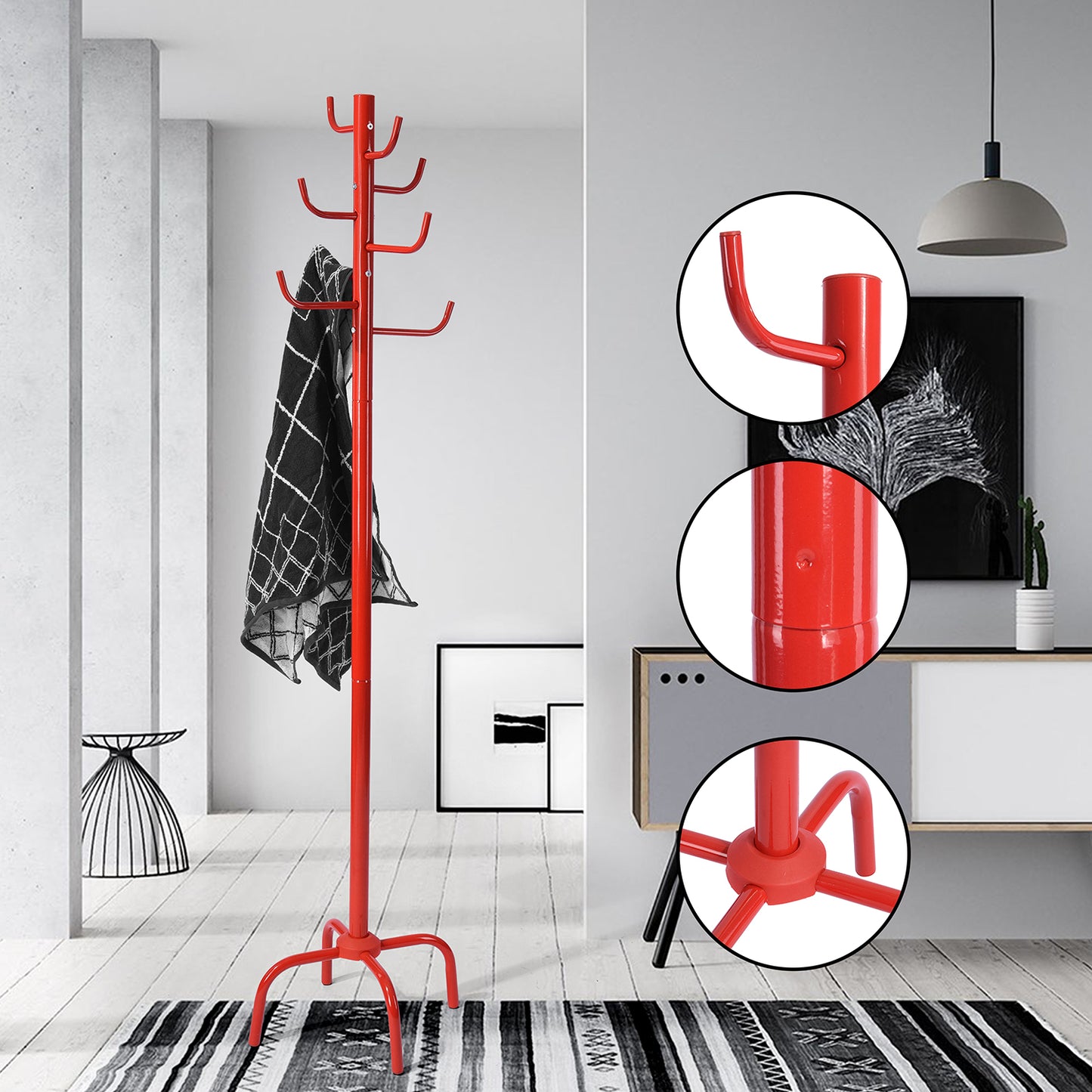 Coat Rack Freestanding Clothes Hanger Hallway Bazaar