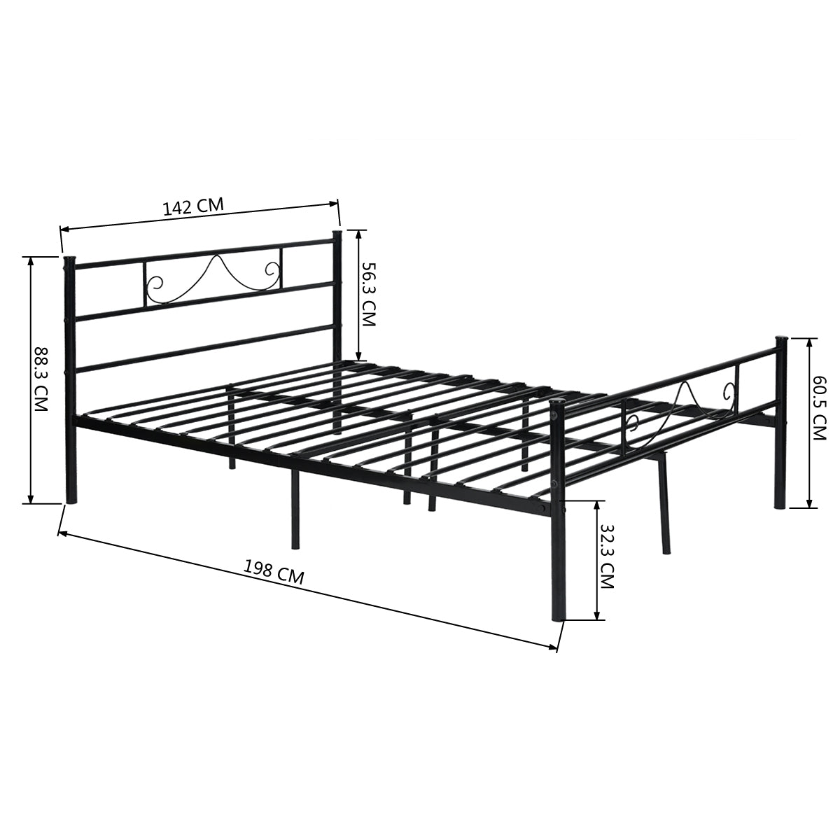 Double Bed Metal Bed Frame Metal Bed Frame Beard