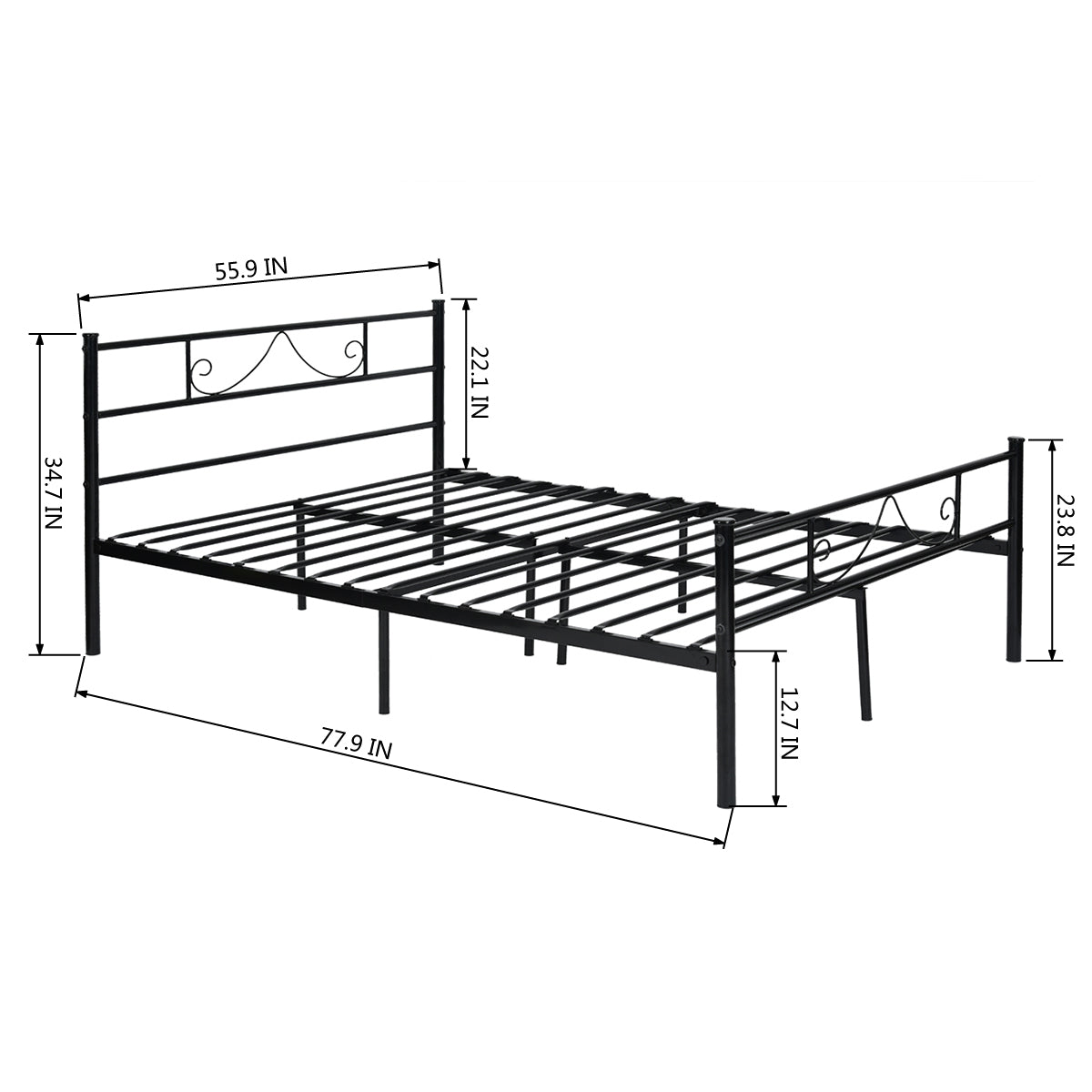 Double Bed Metal Bed Frame Metal Bed Frame Beard