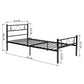 Single Bed Metal Bed Frame Metal Bed Frame Beard