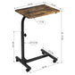 Laptop Table C Side Rolling Table Height Adjustable Bed Bello