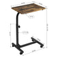 Laptop Table C Side Rolling Table Height Adjustable Bed Bello