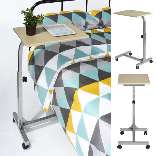 Laptop Table C Side Rolling Table Height Adjustable Bed Bello