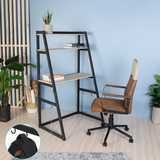 Computer Desk Writing Office Table with 2-Shelves Blume
