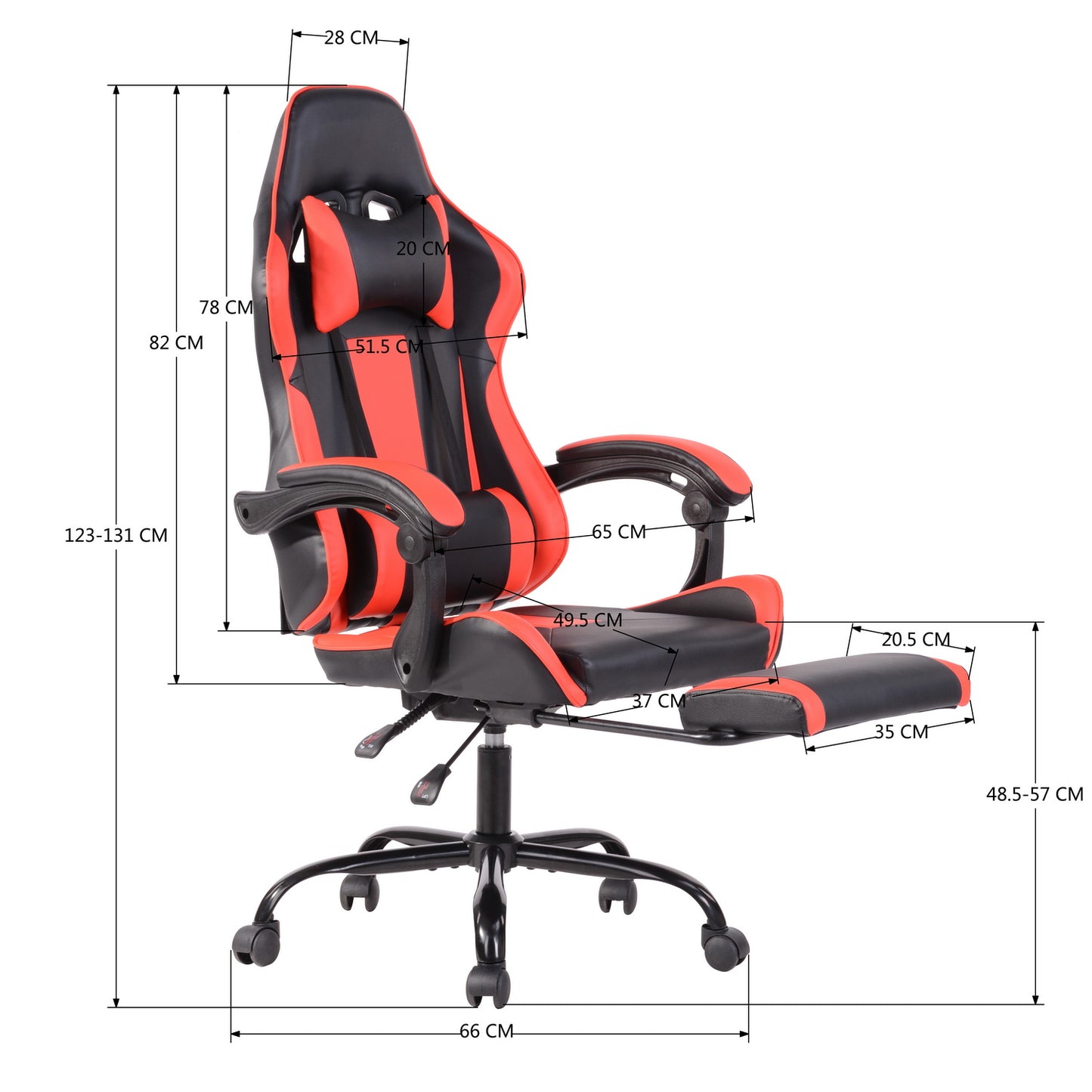 Gaming Chair Racing Office Chair Recliner Swivel Rocker with Headrest and Lumbar Pillow Blythewood