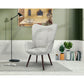 Fabric Accent Chair Modern Tufted Button Wingback Wooden Legs Bogdan