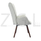 Fabric Accent Chair Modern Tufted Button Wingback Wooden Legs Bogdan