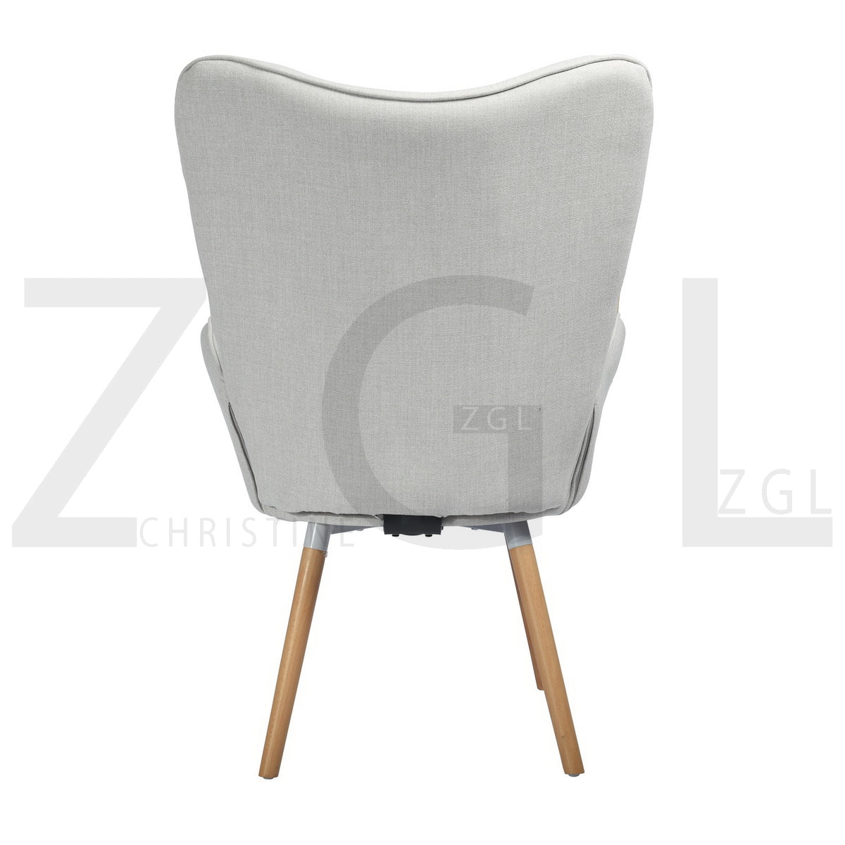 Fabric Accent Chair Modern Tufted Button Wingback Wooden Legs Bogdan