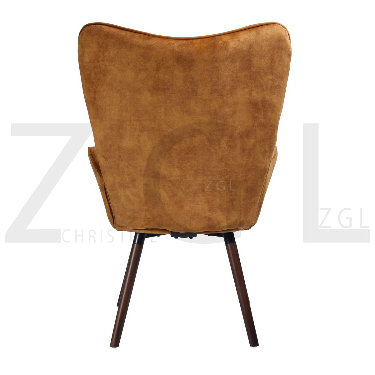 Fabric Accent Chair Modern Tufted Button Wingback Wooden Legs Bogdan