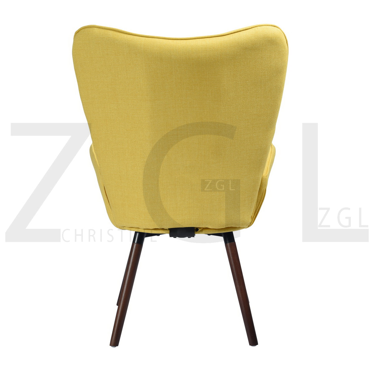 Fabric Accent Chair Modern Tufted Button Wingback Wooden Legs Bogdan