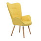 Fabric Accent Chair Modern Tufted Button Wingback Wooden Legs Bogdan