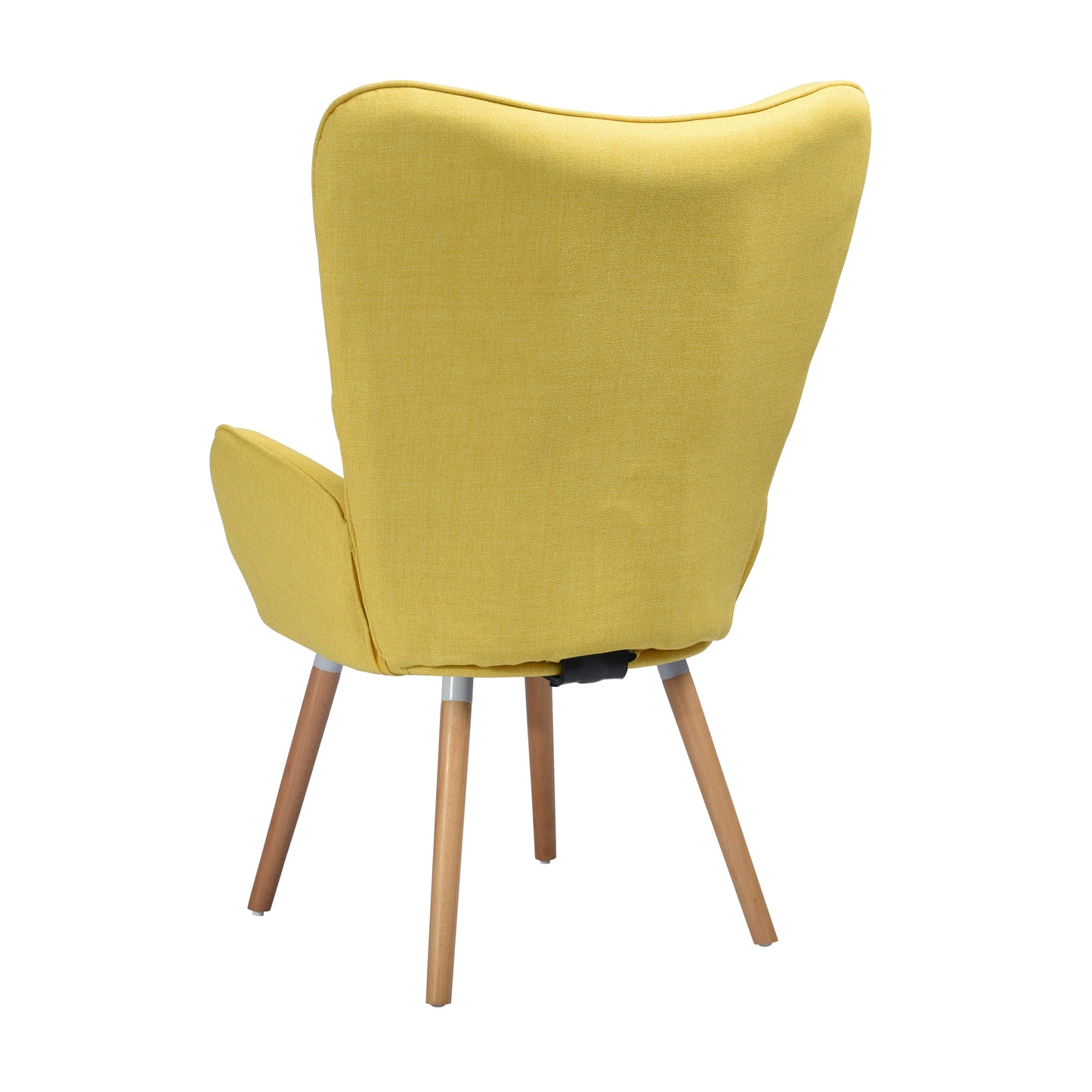 Fabric Accent Chair Modern Tufted Button Wingback Wooden Legs Bogdan