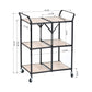 Folding Rolling Kitchen Trolley Serving Cart Bomfim