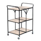 Folding Rolling Kitchen Trolley Serving Cart Bomfim