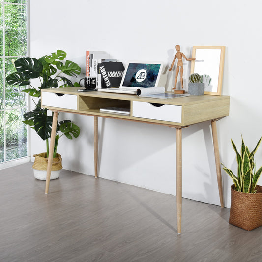 Computer Desk Writing Office Table with 2 Drawers Bosut