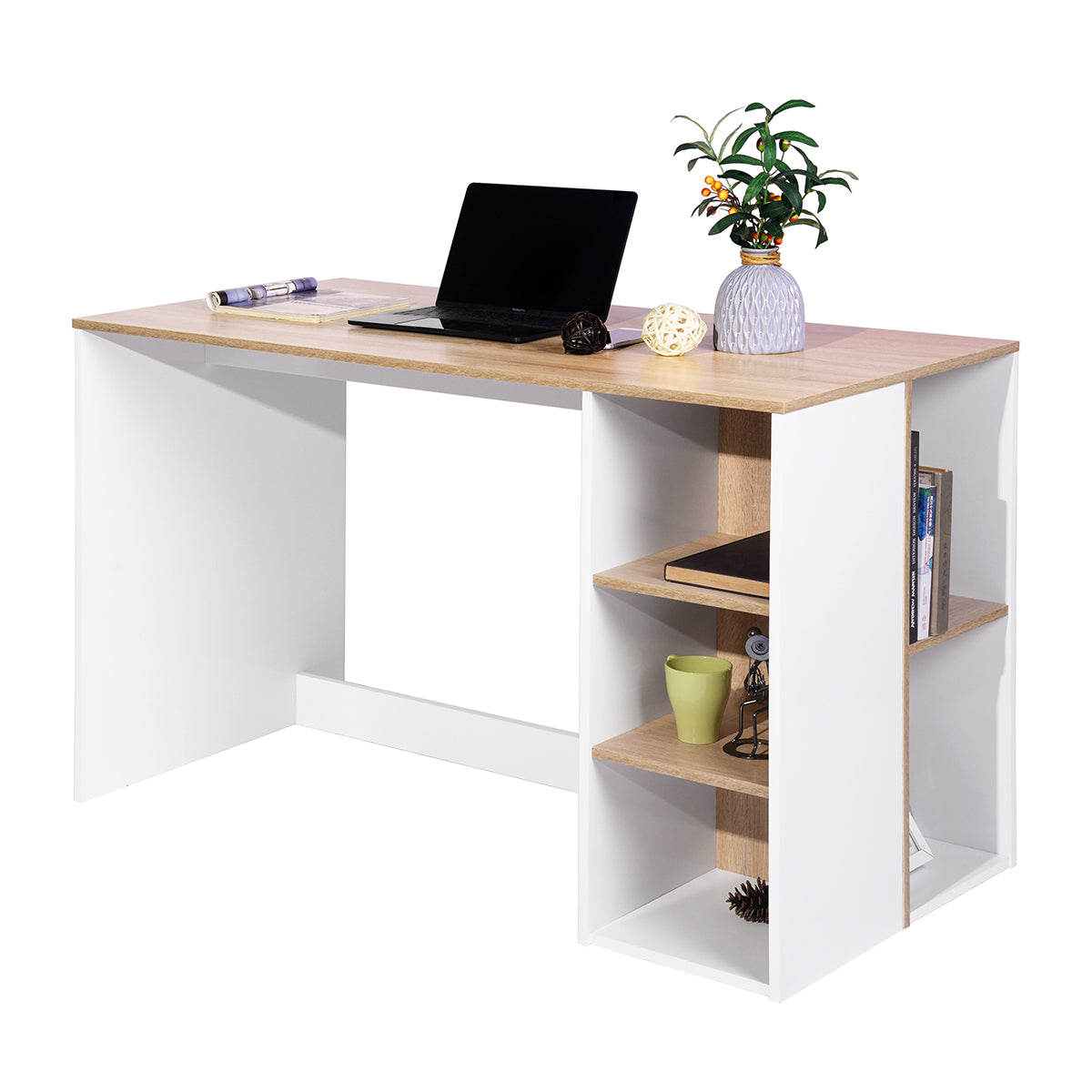 Computer Desk Writing Office Table with Sheles Brenton