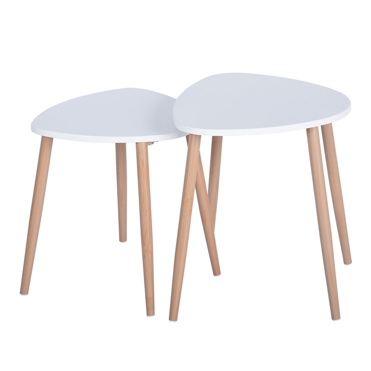 Set of 2 Coffee Table End Table Bulls