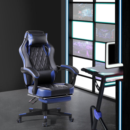 Gaming Chair Racing Office Chair Recliner Swivel Rocker with Headrest and Lumbar Pillow Burgendy
