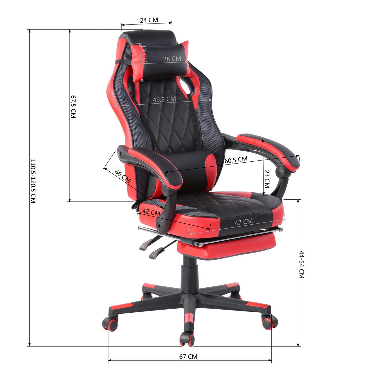 Gaming Chair Racing Office Chair Recliner Swivel Rocker with Headrest and Lumbar Pillow Burgendy
