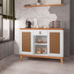 Sidetable Coffee Diamante  White/Noce