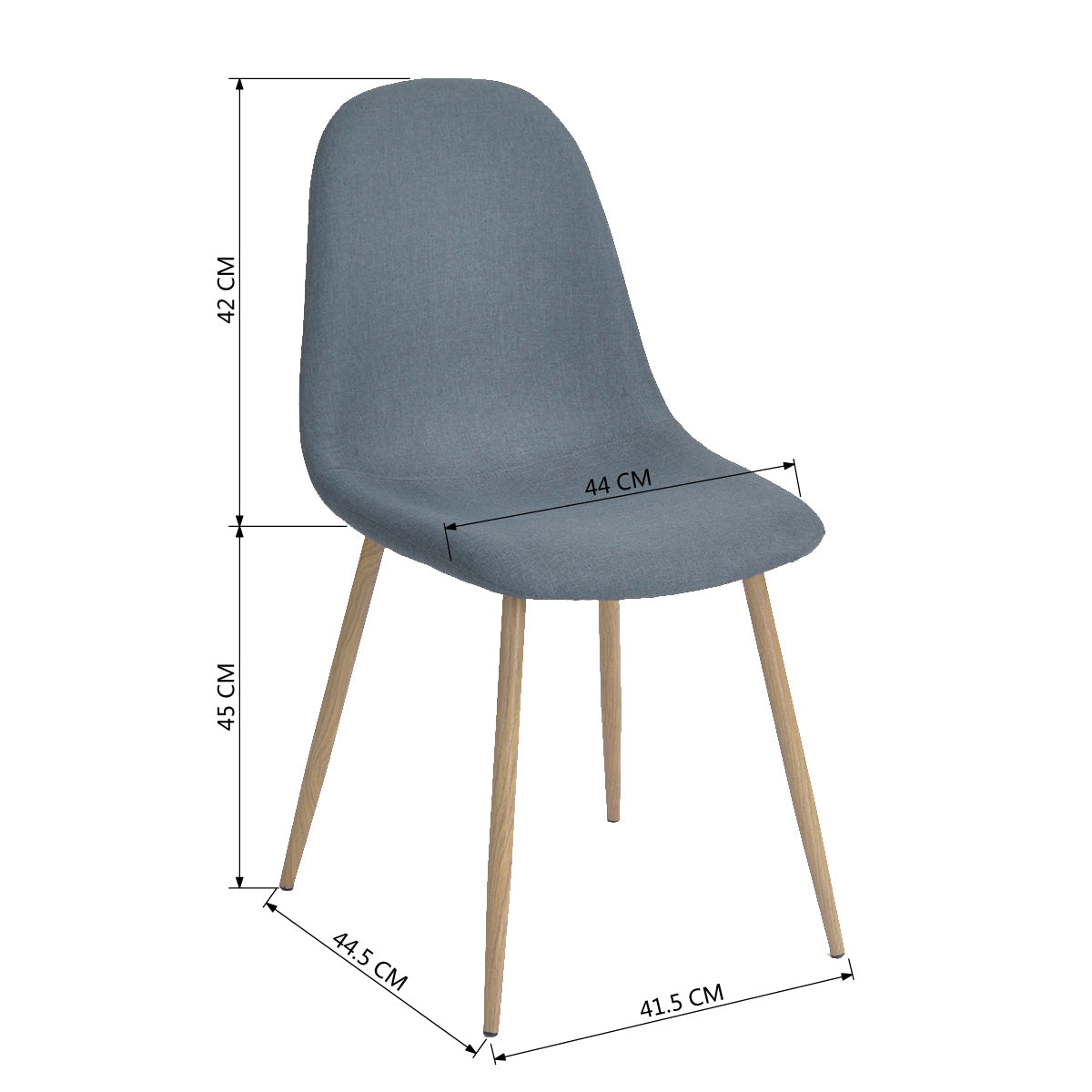 Dining Chairs Fabric Upholstered Metal Legs Charlton