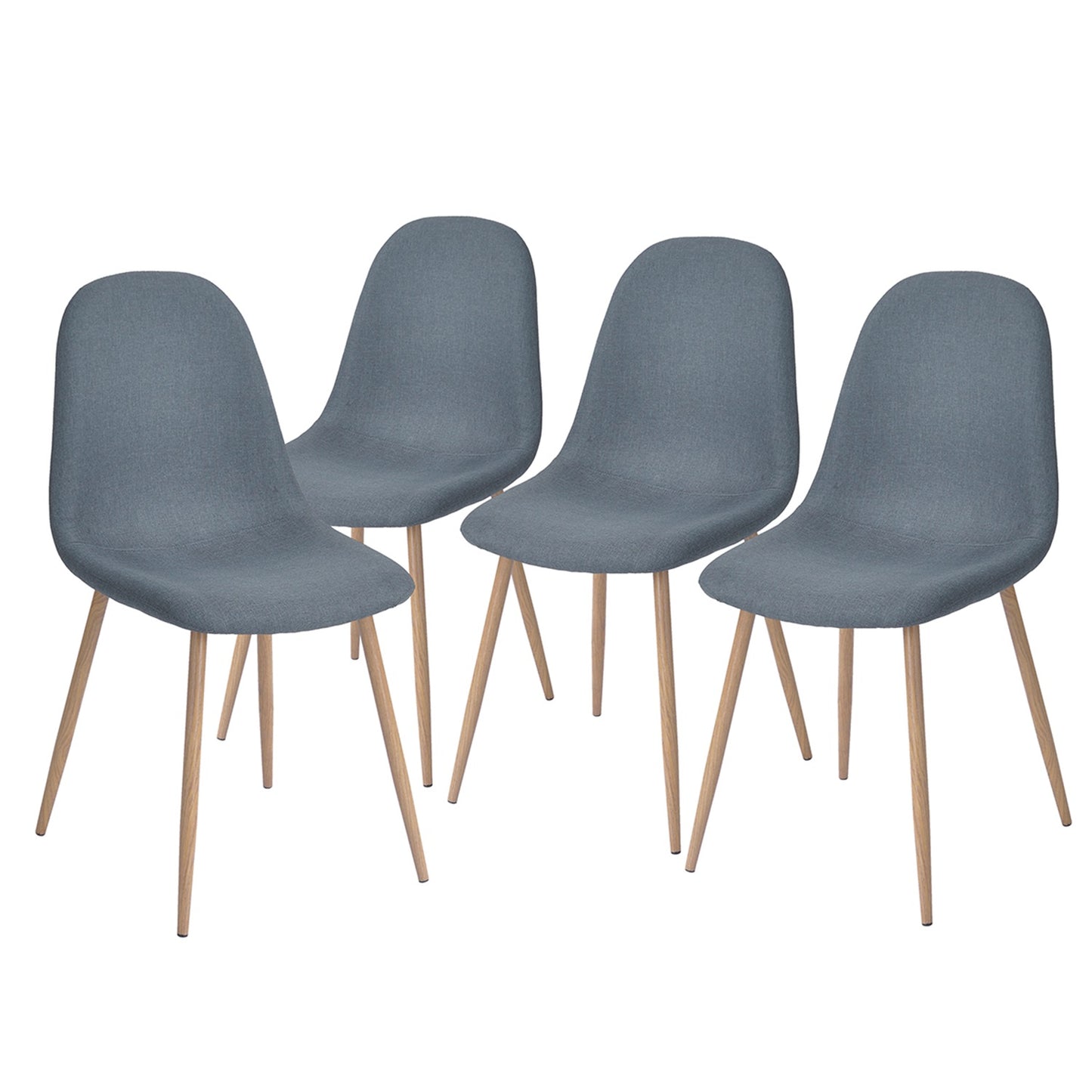 Dining Chairs Fabric Upholstered Metal Legs Charlton