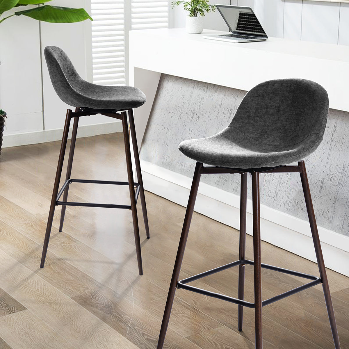 Barstools Fabric Upholstered Swivel Bar Stools Charlton