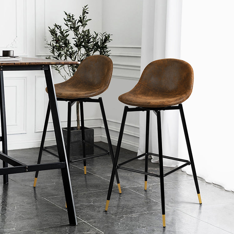 Barstools Suede Upholstered Swivel Bar Stools Charlton