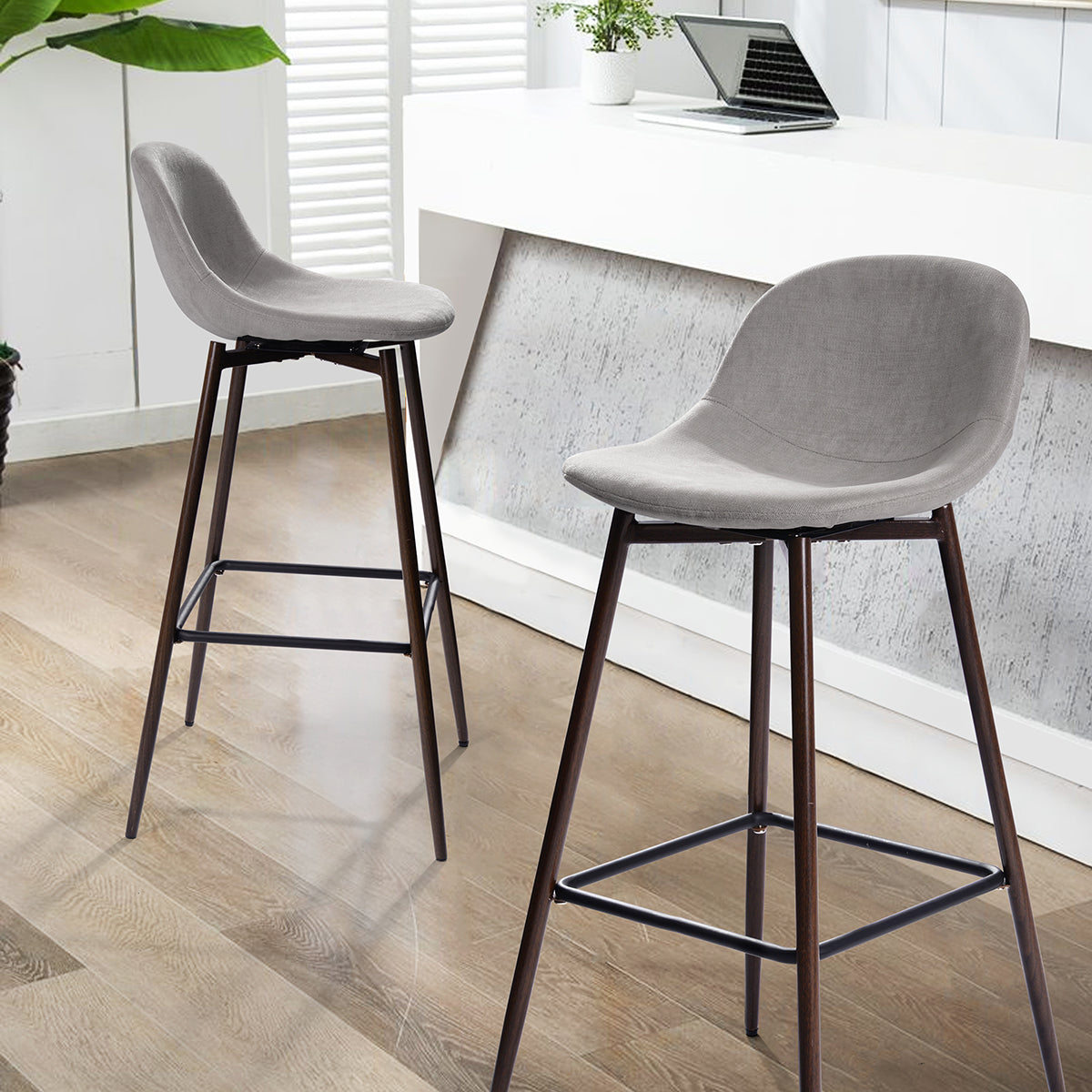Barstools Fabric Upholstered Swivel Bar Stools Charlton
