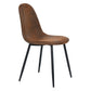 Dining Chairs Suede Upholstered Metal Legs Charlton