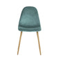 Dining Chairs Velvet Upholstered Metal Legs Charlton